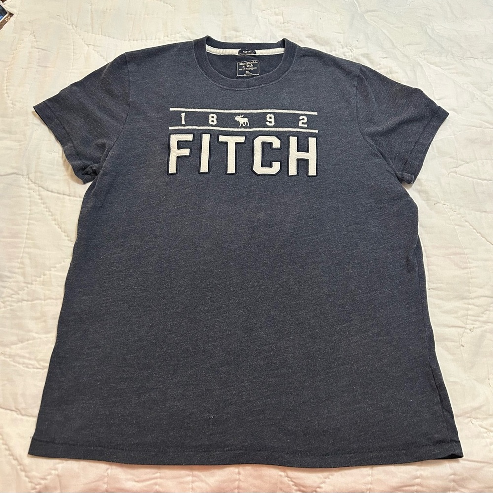 Vintage Abercrombie & Fitch “Fitch” Tee Mens XXL Blue Muscle Fit Preppy Y2K